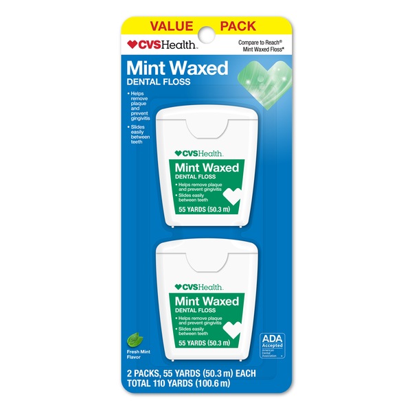 CVS Health Mint Waxed Dental Floss