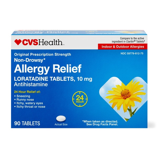 CVS Health 24HR Non Drowsy Allergy Relief Loratadine Tablets