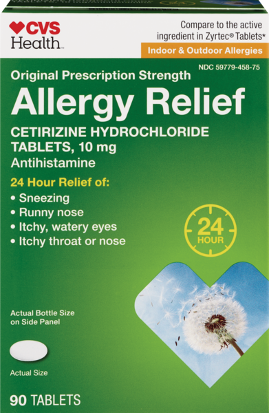 CVS Health 24HR Allergy Relief Cetirizine HCl Tablets