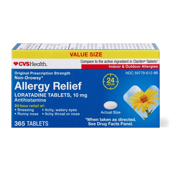 CVS Health 24HR Non Drowsy Allergy Relief Loratadine Tablets