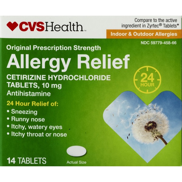 CVS Health 24HR Allergy Relief Cetirizine HCl Tablets