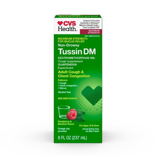 CVS Health Non Drowsy Maximum Strength Tussin DM Cough & Chest Congestion