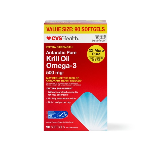 CVS Health Omega-3 Krill Oil Softgels