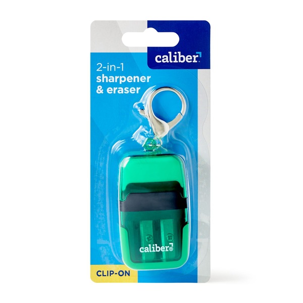 Caliber Clip-On Sharpener & Eraser