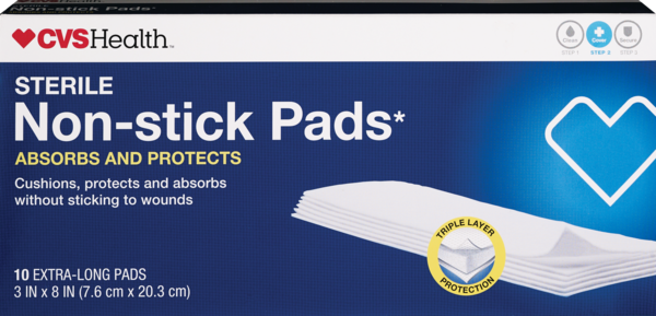 CVS Health Sterile Non-Stick Pads, Extra Long