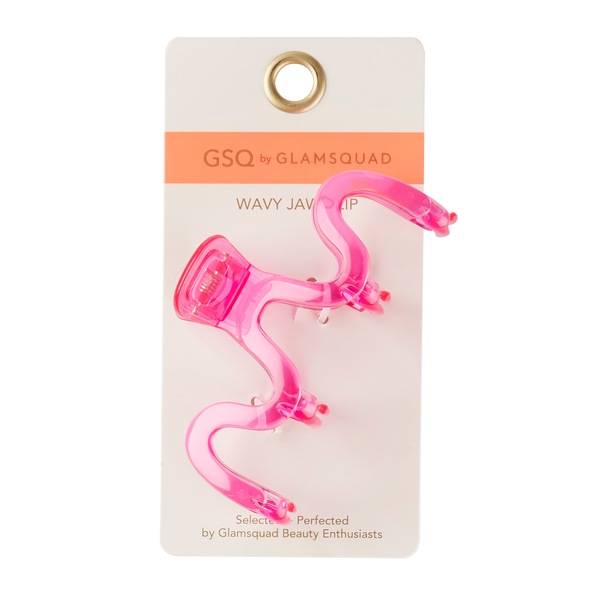 GSQ  by Glamsquad Large Wavy Jaw Clip, Pink