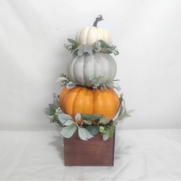 Fall Fest Faux Pumpkin Stack, 23 in