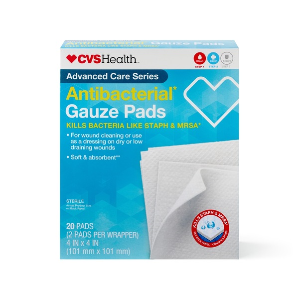 CVS Health Sterile Antibacterial Gauze Pads