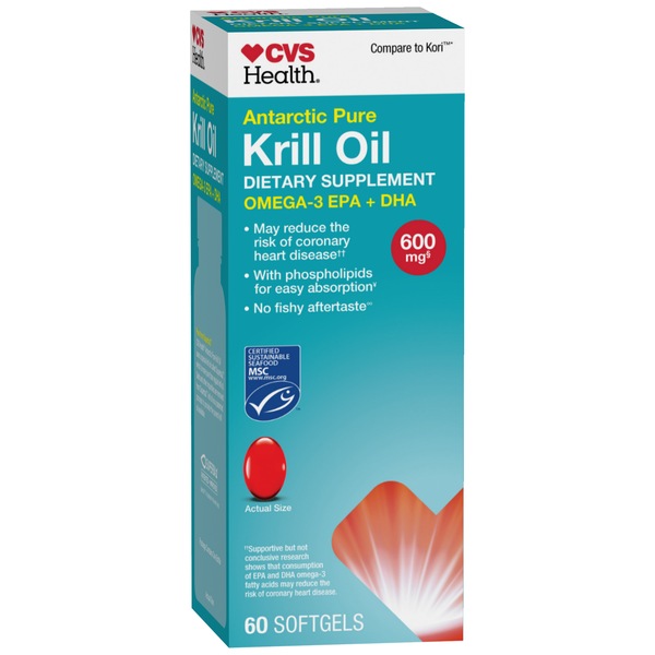 CVS Health Antarctic Krill Oil Softgels, 60 CT