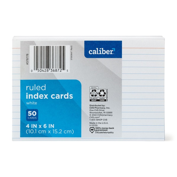 Caliber Index Cards 4x6