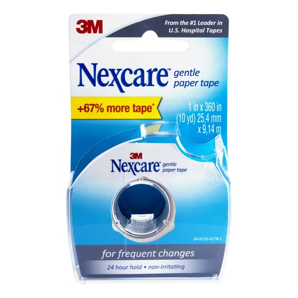 Nexcare Gentle Paper First Aid Tape, 1 IN x 360 IN