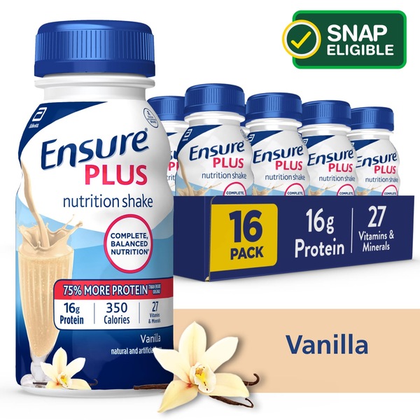 Ensure Plus Nutrition Shake, 8 OZ, 16 CT