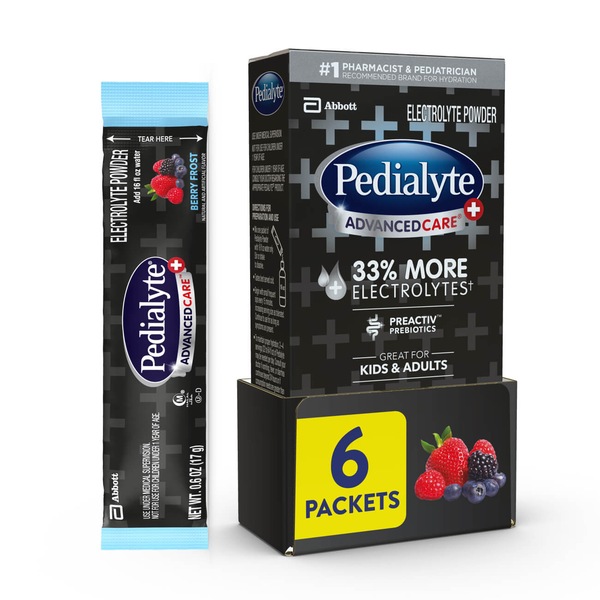 Pedialyte AdvancedCare Plus Electrolyte Powder, 0.6 oz, 6CT