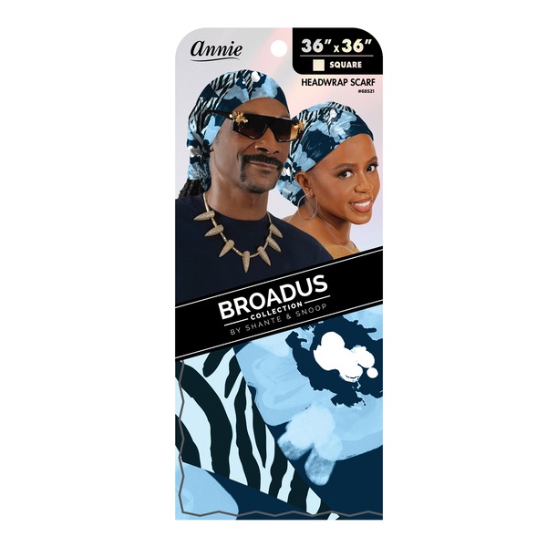 Broadus Collection Headwrap Scarf, Floral Zebra