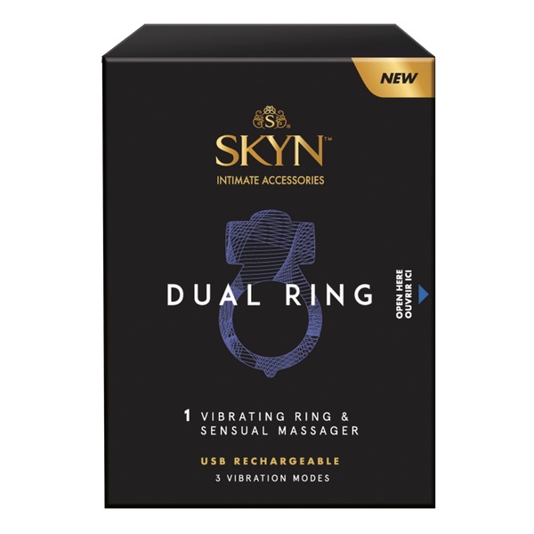 SKYN Dual Ring, Vibrating Ring and Sensual Massager, Purple