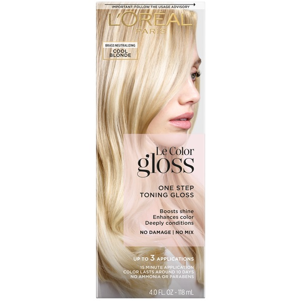 L'Oreal Paris Le Color Gloss One Step In-Shower Toning Gloss, Cool Blonde