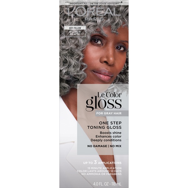 L'Oreal Paris Le Color Gloss One Step In-Shower Toning Gloss, Silver Slate