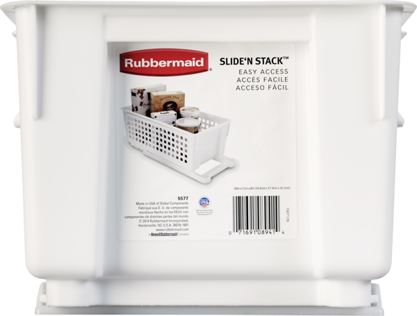 Rubbermaid Slide'N Stack Basket