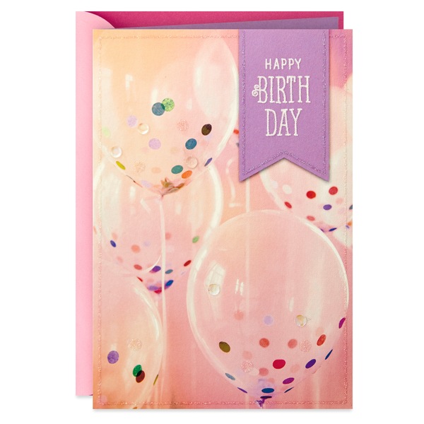 Hallmark Birthday Card (Confetti Balloons) E13