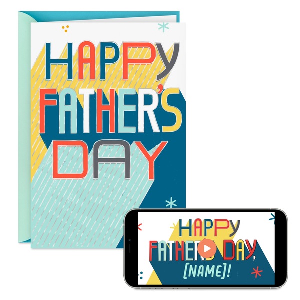 Hallmark Personalized Video Fathers Day Card, Good Vibes (Record Your Own Video Greeting)