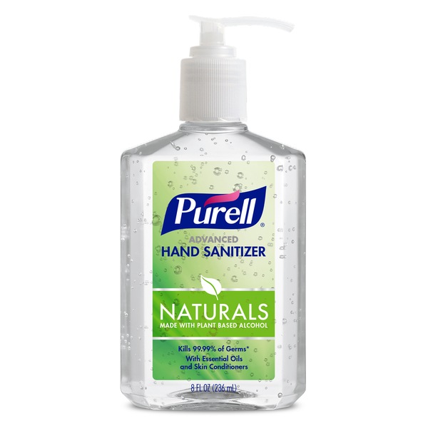 PURELL Advanced Hand Sanitizer Naturals with Plant Based Alcohol, Citrus Scent, 8 fl oz Pump Bottle