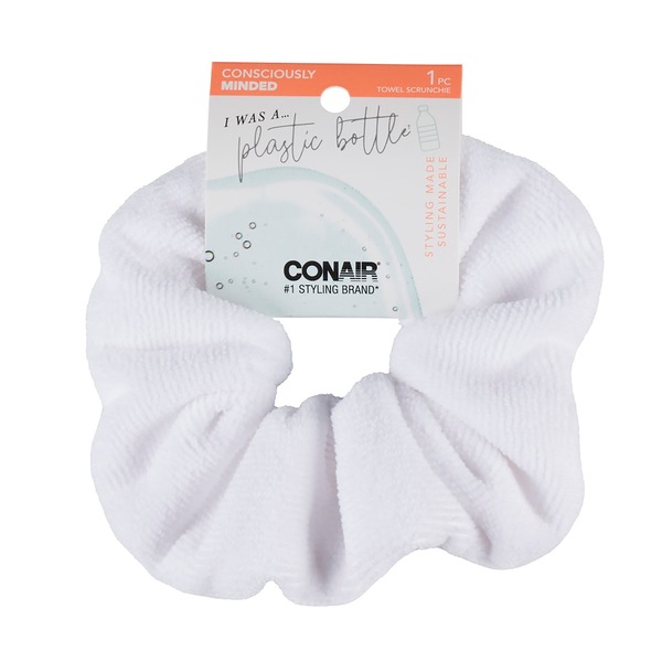 Conair Consciously Minded Towel Scrunchie, White