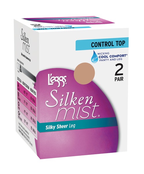 L'eggs Silken Mist Silky Sheer Control Top Pantyhose