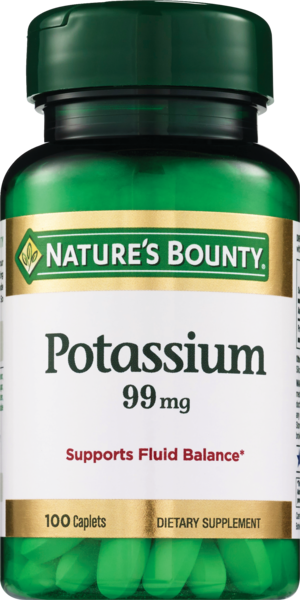 Nature's Bounty Potassium 99mg Caplets, 100CT