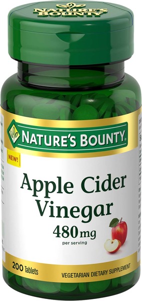 Nature's Bounty Apple Cider Vinegar, 480 mg, 200 Tablets