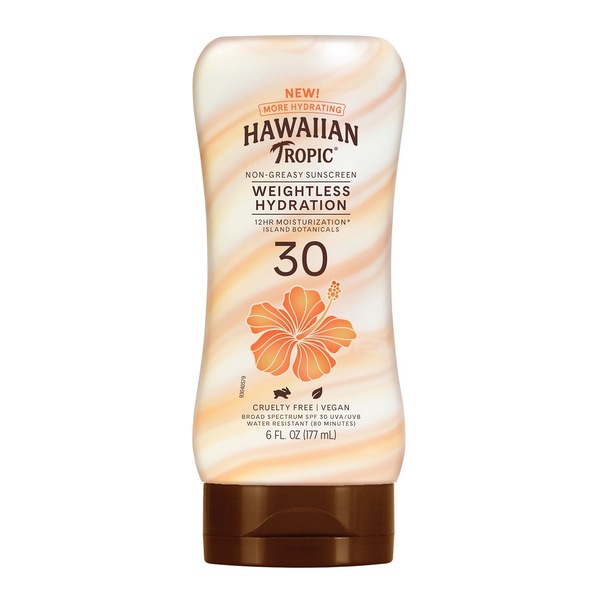 Hawaiian Tropic Silk Hydration Weightless Lotion Sunscreen, 6 OZ