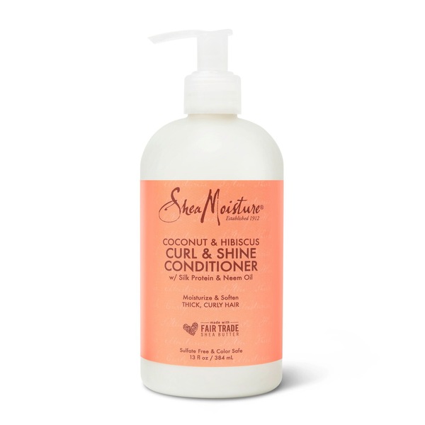 Shea Moisture Coconut & Hibiscus Curl & Shine Conditioner, 13 OZ