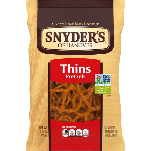 Snyder's of Hanover Thin Pretzels, 3.5 Oz