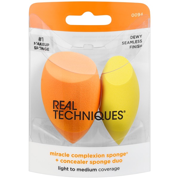 Real Techniques Miracle Complexion Sponge + Concealer Sponge Duo, 2 Count