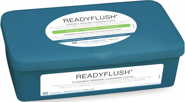ReadyFlush Biodegradable scented wipes