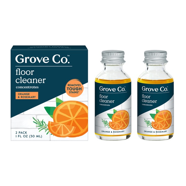 Grove Co. Floor Cleaning Concentrate Orange & Rosemary, 1 oz, 2 ct