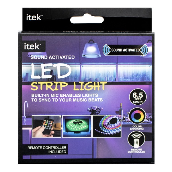 Itek Sound Activated LED Strip Light