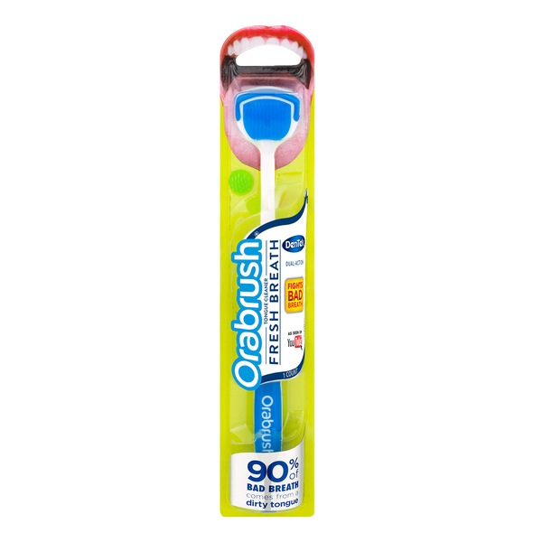 DenTek Orabrush Tongue Cleaner, Helps fight bad breath, 1 Count