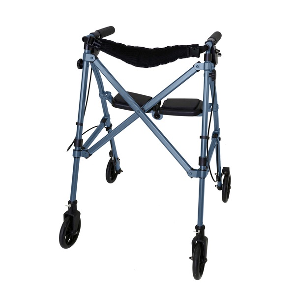 Able Life Space Saver Rollator, Cobalt Blue