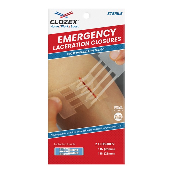 Clozex Laceration Closures, 1", 2 CT