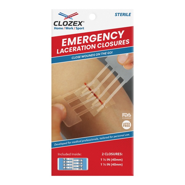 Clozex Laceration Closures, 1.5", 2 CT