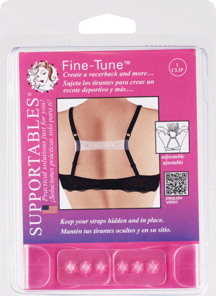 Supportables Fine-Tune Racerback Bra Clip, Clear