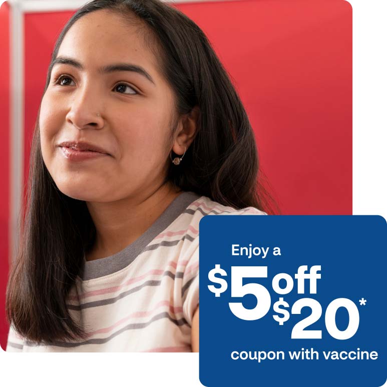 A patient smiles after getting protected with the HPV vaccine.